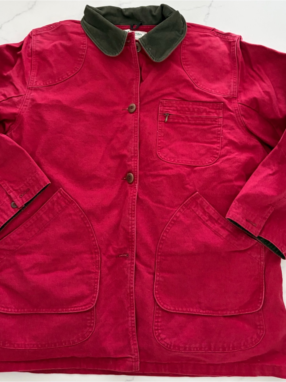LL Bean XL VTG Women’s Canvas
Field Adirondack Barn Jacket Maroon Like New